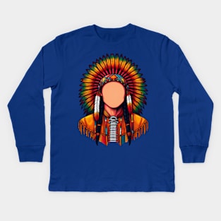 American native Kids Long Sleeve T-Shirt